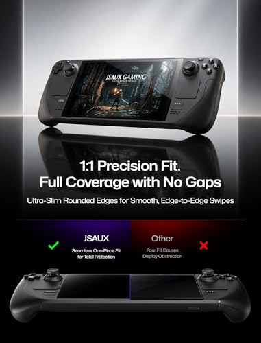 JSAUX 2-Pack Obsidian AR Screen Protector for Steam Deck OLED/LCD - color: Obsidian AR