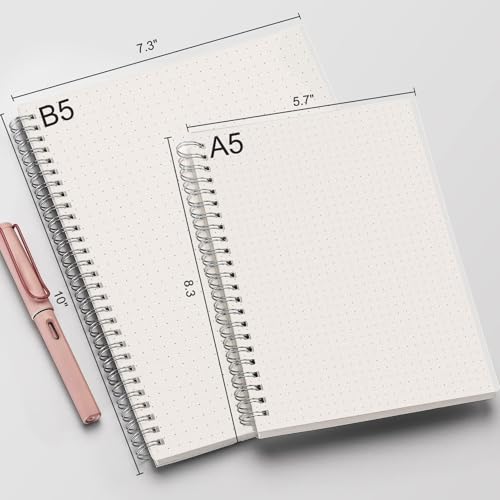 AHGXG Dotted Journal Spiral Notebook, 320 Pages, B5 (7.3"X 10") - color: Dot Grid, size: B5-2Pcs-Dotted
