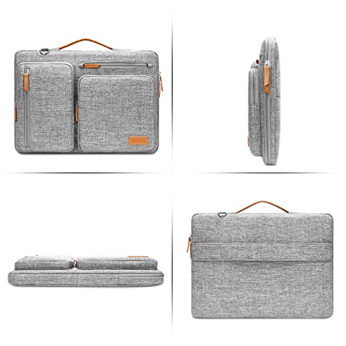 MOSISO 360 Protective Laptop Shoulder Bag, 14 inch Computer Bags - color: Gray, size: 14 inch
