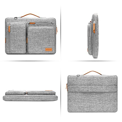 MOSISO 360 Protective Laptop Shoulder Bag, 14 inch Computer Bags - color: Gray, size: 14 inch