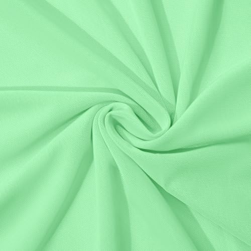 Horbaunal 4-Way Stretch Mesh Fabric by The Yard, Light Green 1 Yard - color: Light Green, size: 1 Yard