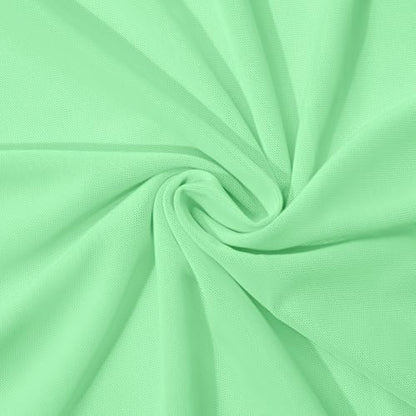 Horbaunal 4-Way Stretch Mesh Fabric by The Yard, Light Green 2 Yard - color: Light Green, size: 2 Yards