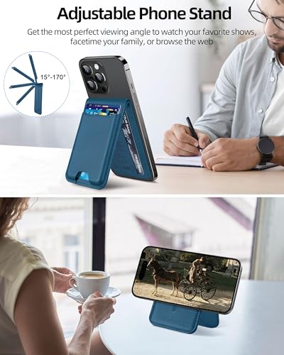 ExtreLife for Magsafe Wallet, Works with Apple Find My, 6 Cards Holder - color: Dark Blue