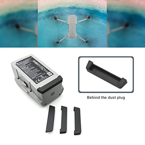Drone Battery Charge Port Dust Proof Protection Cover Cap with Stickers Compatible with DJI Mavic Air 2