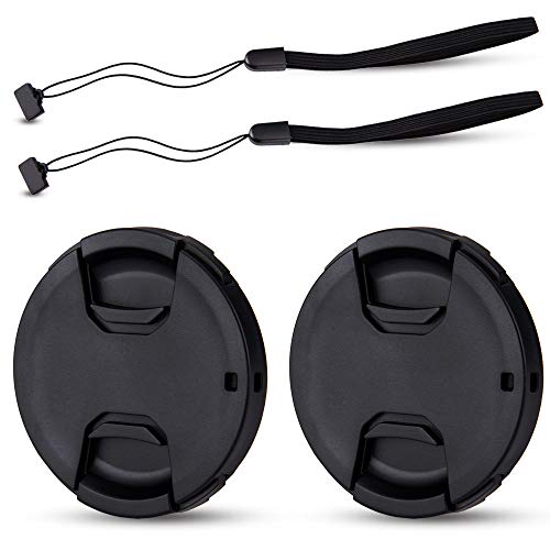 JJC 2-Pack 58mm Front Lens Cap Cover for Canon Rebel T7 T6 T5+18-55mm Lens - size: 58mm