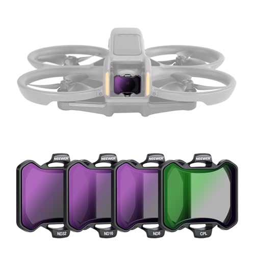 NEEWER CPL + ND Filter Set Compatible with DJI Avata 2 Only, 4 Pack Multicoated HD Neutral Density (ND8/16/32) Circular Polarizer Polarizing Lens Filter Drone Accessories, Works with Gimbal Protector - size: Avata2, style: 4 Pack ND+CPL