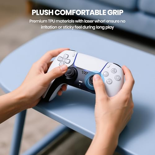 NEWDERY Joystick Replacement Grip Caps for PS5/PS4 Controller - color: Black-2