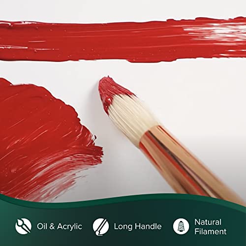 Silver Brush Limited Grand Prix Round Oil Paintbrush, Size 2, Long Handle - size: Size 2