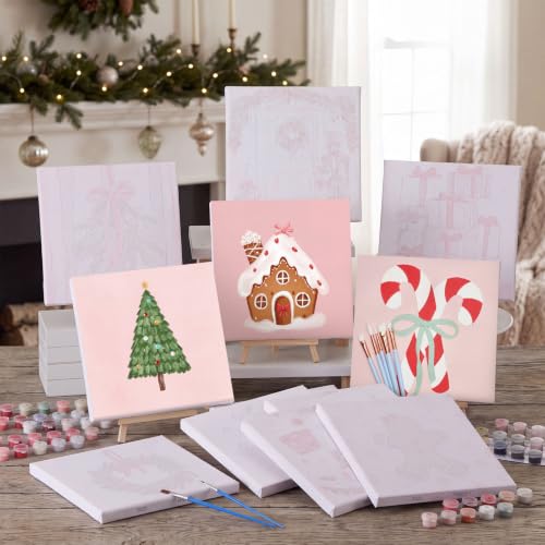 YooNotee 12 Pack Christmas Paint by Numbers Kit - style: Girly