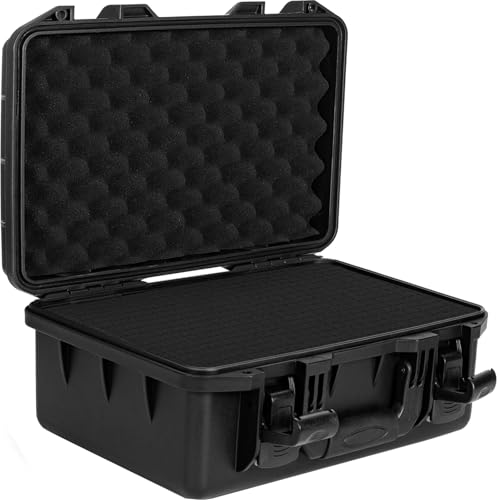 TORIBIO Hard Carrying Case with Foam, Shockproof Storage Box 16.8"x11.5"x5" - size: 16.8"x11.5"x5"