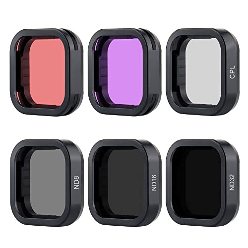 6-Pack ND CPL Snorkel Filter Kit for GoPro Hero 12 11 10 9 Black - color: 6-Pack Filter for Hero 9 10 11 12