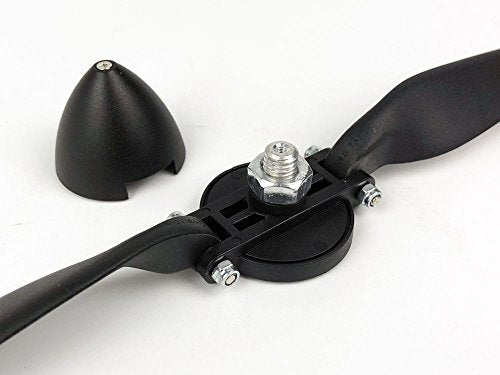Viloga RC Folding Propeller 8×4.5 inch w/Spinner Size D32×H28mm, and Motor Shaft Diameter φ3.0 with Nylon Plastic Spinner for RC Plane Drone Remote Control Airplane (8×4.5, Shaft φ3.0) - size: 8×4.5, Shaft φ3.0