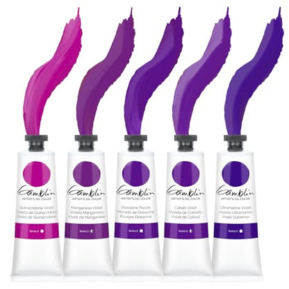 Gamblin Artist Oil Paint Set For Professionals - VIOLET SET - 37ml Tubes - color: Violet