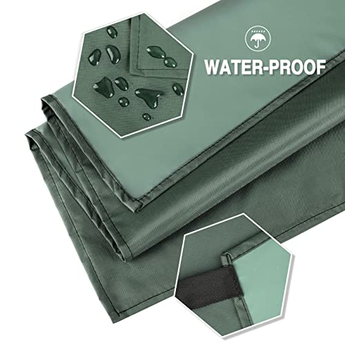 Waterproof Rubber Apron Adjustable Dishwasher Apron - Heavy Duty Work Apron - color: Green, size: 2 Pack
