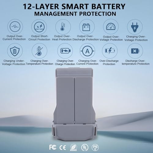 Intelligent Flight Battery Plus Compatible with DJI Mini 5 Pro, Mini 4 Pro, Mini 3 Pro, Mini 3, 5000mAh 50 Mins Max Flying Time Upgraded Drone Battery Replacement Parts