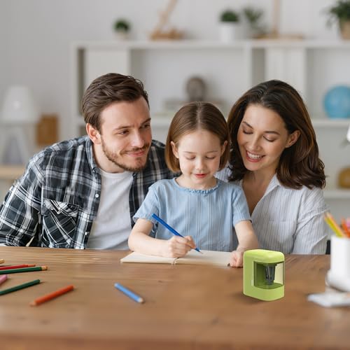 Deli Electric Pencil Sharpener, Battery Operated Portable Pencil Sharpener - color: Green