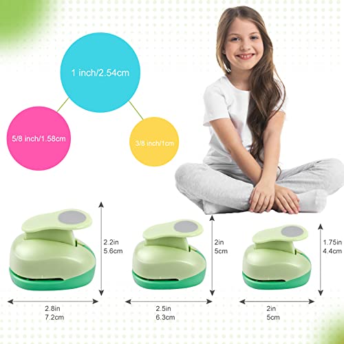 UCEC Circle Cutter, 3 Pcs Circle Punch, 2 + 1 + 5/8 Inch Craft Hole Punch - color: circle, size: 3pack, 5/8+1+2in