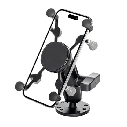 Strg Phone Mount with Drill-Down Round Base and Marine-Grade Aluminum Arm - size: Round Base