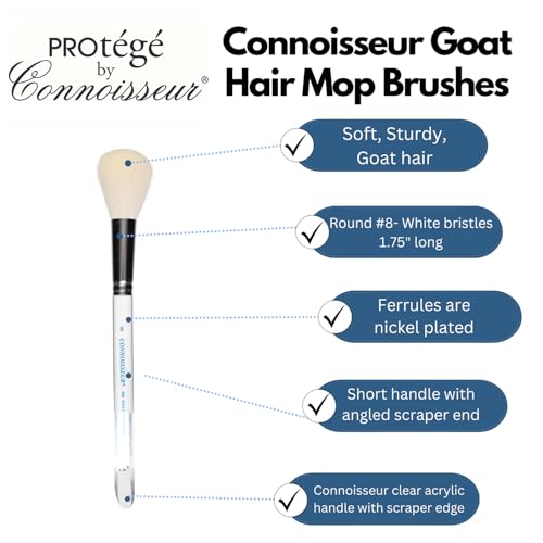 Connoisseur Brush Goat Hair Round Mop #8 - size: #8, style: White Round