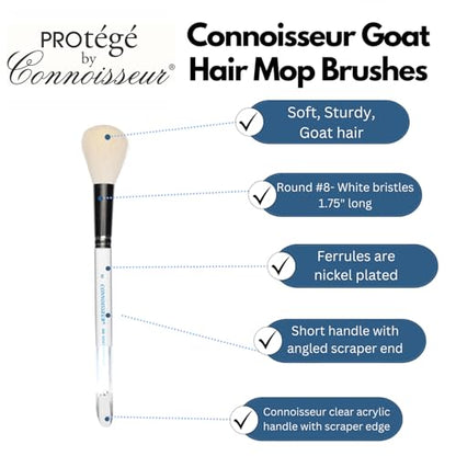 Connoisseur Brush Goat Hair Round Mop #8 - size: #8, style: White Round