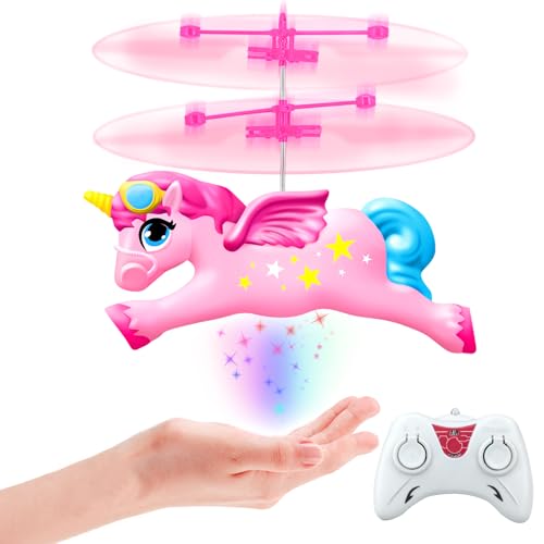 QUANA Rc Helicopter, Flying Unicorn Toys Rc & Hand Control Flying Ball Toy