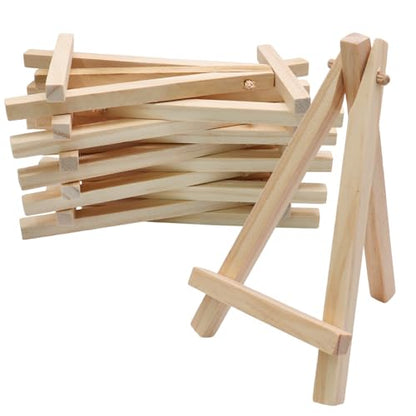 Uenhoy 12 Pcs Mini Wood Display Easel 5 Inch Small Wooden Easels - style: 5 Inch