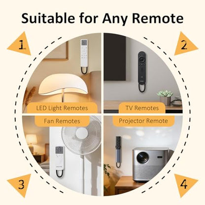 Magnetic Silicone Remote Control Holder with Security Cable 3 Pack Black - color: 3 Black, size: Square