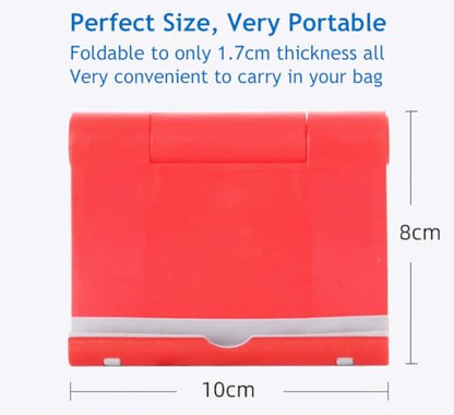 Cell Phone Stand, Desktop Holder for Smartphones, Phones & Tablets (Red) - color: Red