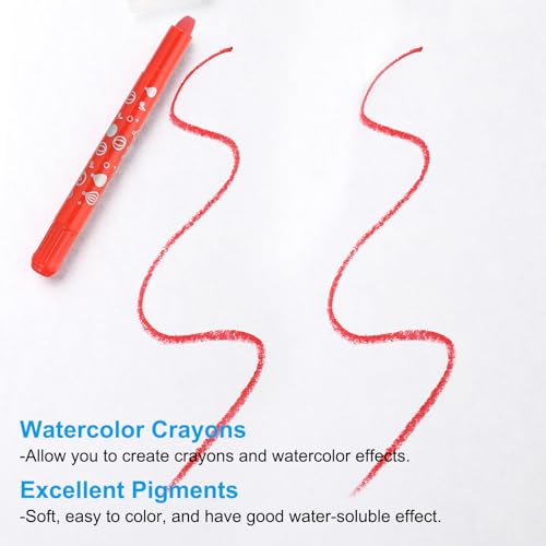 PATIKIL Watercolor Gel Crayon, 6Pcs Twist Coloring Gray Crayon - color: Gray