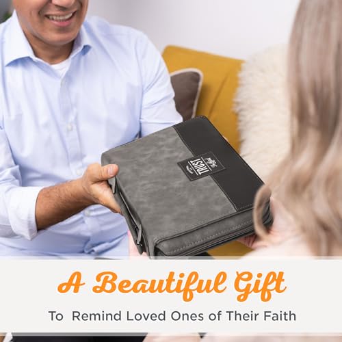 Christian Art Gifts Faux Leather Bible Cover for Men: Trust in the Lord - size: Large