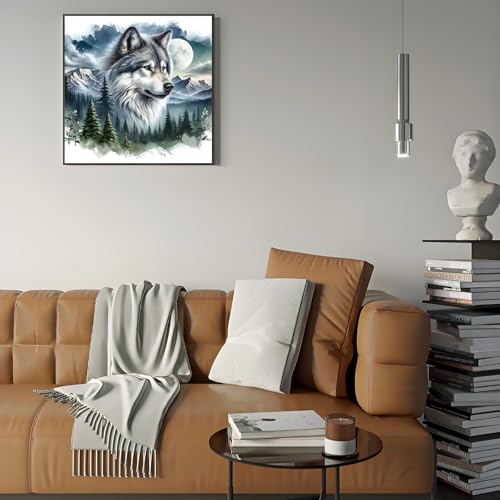 Shouruihua Wolf Diamond Painting Kits for Adults, Wolf Diamond Art Kits - color: Wolf