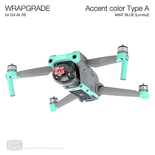 Wrapgrade Skin Compatible with DJI Air 2S | Accent Color A (Mint Blue) - color: Mint Blue