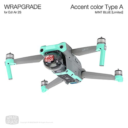 Wrapgrade Skin Compatible with DJI Air 2S | Accent Color A (Mint Blue) - color: Mint Blue