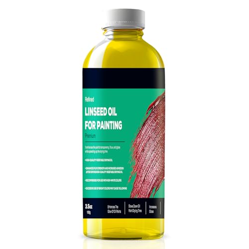 Linseed Oil for Painting, Refined Linseed Oil for Thinning Oils - 3.5oz