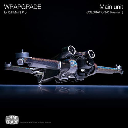 WRAPGRADE Skin Stickers compatible with DJI Mini 3 Pro | Main Unit (COLORATION-X) - color: Coloration-x