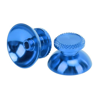 Pomya Thumbsticks for Controller, 2Pcs Metal Thumb Grip Replacement for Handheld Game Console, Aluminum Alloy Analog Thumb Sticks Accessories (Blue) - color: Blue