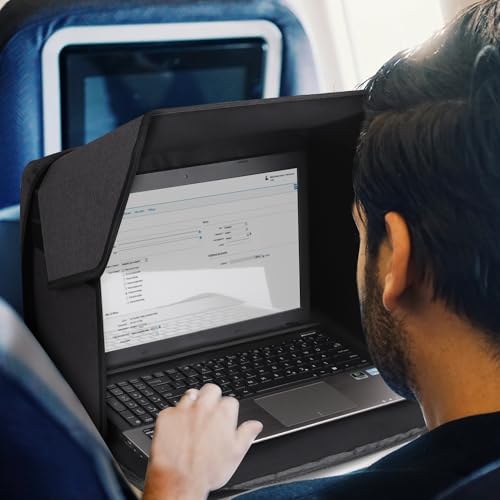 Laptop Sun Shade,Laptop Sun Glare Shield Privacy Cover for Working Outside - size: 12-14''