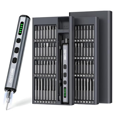 Mini Electric Screwdriver Set, 68-in-1 Cordless Precision Screwdriver Kit, 3.7V Rechargeable with 5 Adjustable Torque & 4 LED Lights, Small Power Tool for iPhone, Laptop, Drone, Glasses & Watch Repair - style: 68 in 1 Precision Electric Screwdriver Kit