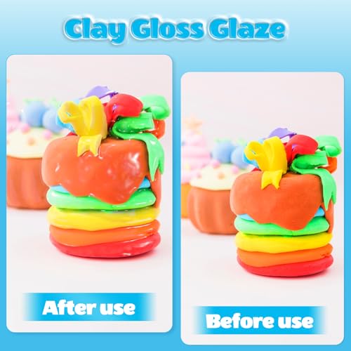 CALPALMY Air Dry Clay Gloss Glaze Varnish, Clear, 100ml - color: Gloss, size: 100ml