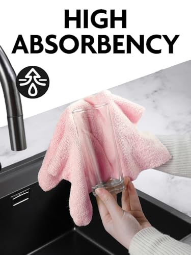 Fantasticlean Microfiber Cleaning Cloth Roll -75 Pack, 12" x 12" (Pink) - color: Pink, size: 75 pack