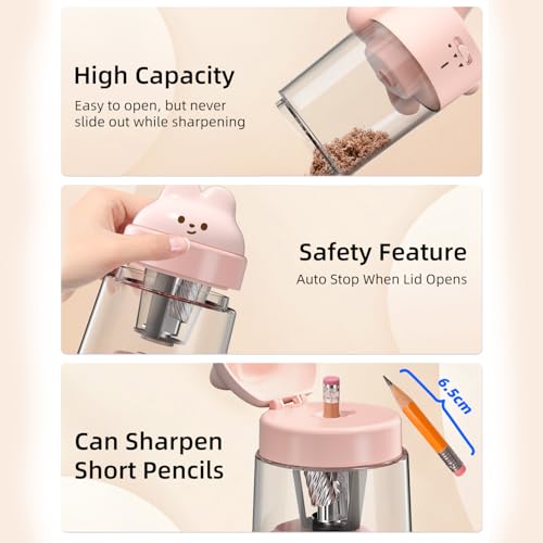 ZMOL Electric Pencil Sharpeners for Colored Pencils (6-8mm),Rechargeable