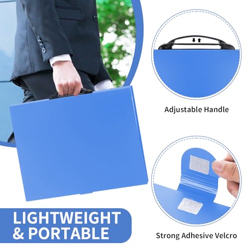 JJRING 16x22 Art Portfolio Folder Binder with Handle, 40 Pocket, Blue - color: Blue