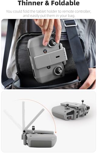 Adjustable Tablet Extended Bracket Holder For DJI NEO/Mini4 Pro/AIR3S Drone Remote Controller Tablet Clip Stand Mount Holder Accessory (Black) - color: Black
