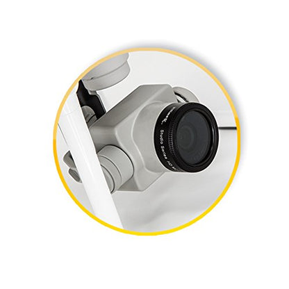Ultimaxx 7 Piece Drone Camera Filter Kit for DJI Phantom 4 Quadcopter – UV + CPL + Variable ND Filter, Lens Hood, Gimbal Protector, Cleaning Cloth & Carry Case