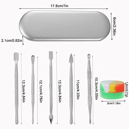 6-Piece Wax Carving Tool Set, Double-Ended Stainless Steel, Silver - color: Silver