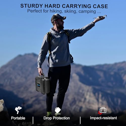 Lekufee Portable Travel Waterproof Hard Case for DJI Mini 4K/2 SE/2 and Other Accessories(CASE ONLY)