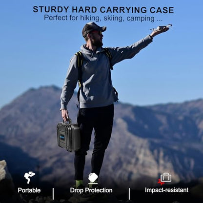 Lekufee Portable Travel Waterproof Hard Case for DJI Mini 4K/2 SE/2 and Other Accessories(CASE ONLY)