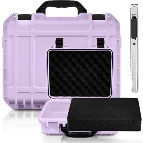Relaxweex 8.5 x 6.5 x 3.7 Inch Hard Case, Grid Shell, Purple - color: Purple, size: 8.5 x 6.5 x 3.7 Inch, style: Grid Shell