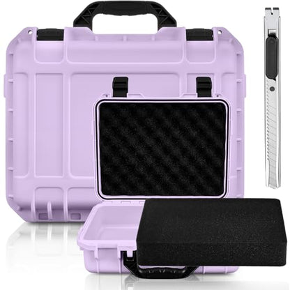 Relaxweex 8.5 x 6.5 x 3.7 Inch Hard Case, Grid Shell, Purple - color: Purple, size: 8.5 x 6.5 x 3.7 Inch, style: Grid Shell