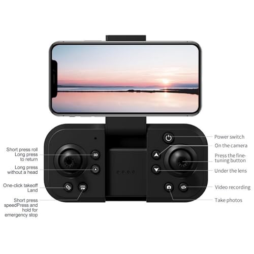 Drone with Camera for Adults & Beginners, FPV Foldable Drone with Brushless Motor, Mini RC Quadcopter for Teen Beginners, Optical Flow Hover, 2 Batteries